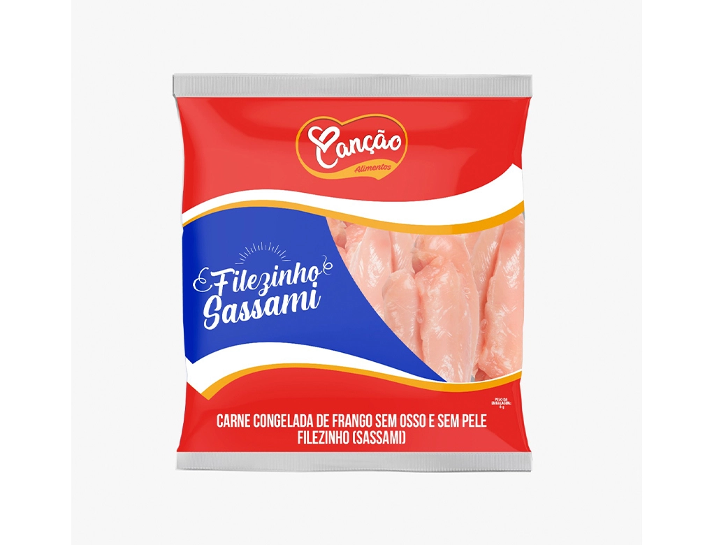 FILEZINHO SASSAMI DE FRANGO CONGELADO CANÇÃO (CX 20 KG)